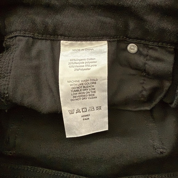 NWOT Quince Stretch High Rise Straight Jeans Women 26 Black Excellent - Picture 6 of 7